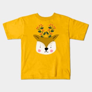 Cute Santa deer Kids T-Shirt